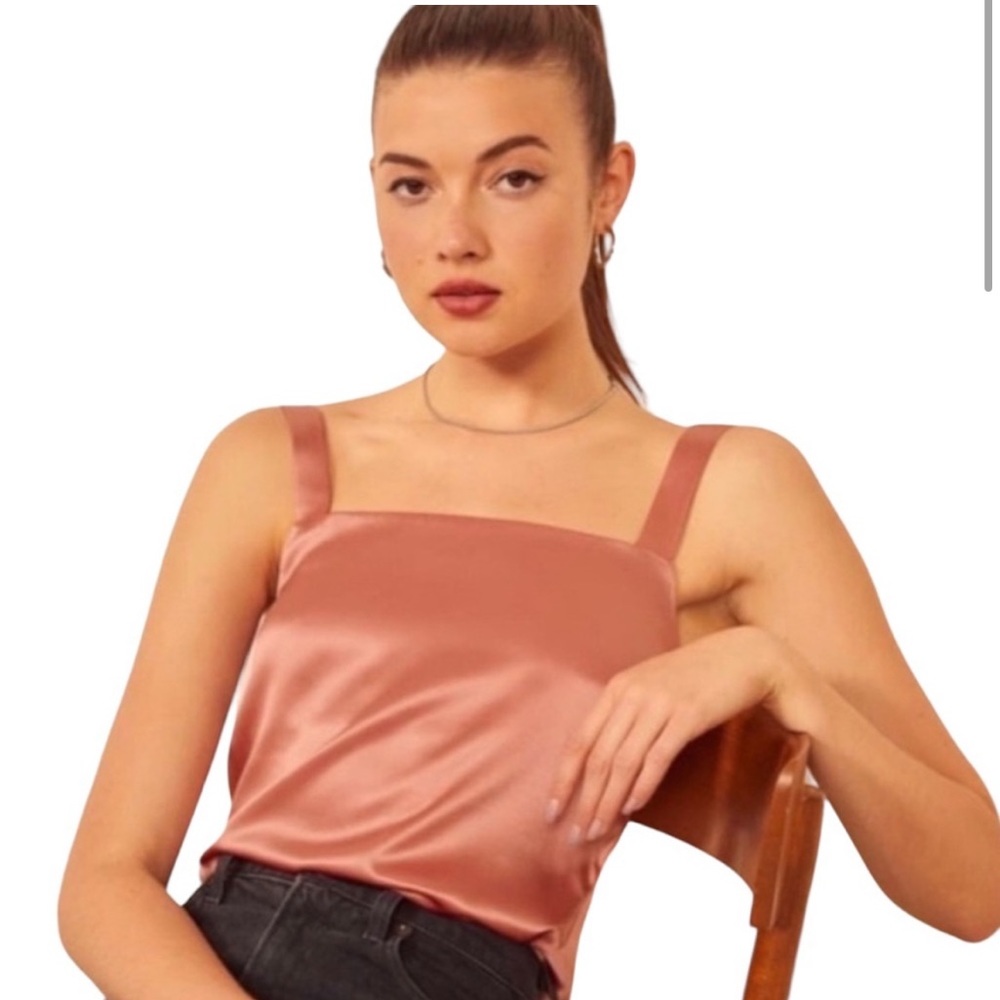 Reformation Juliana Silk Tank Top💗